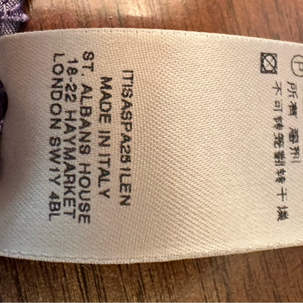 Burberry Luxury Textured Long Scarf | Blue & Purple - Picture 7 of 9